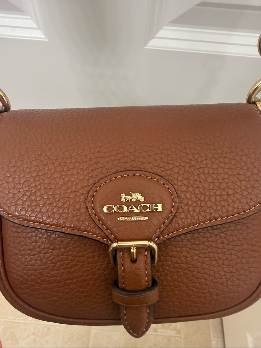 Coach Saddle Crossbody in Rich Chestnut with Gold Hardware